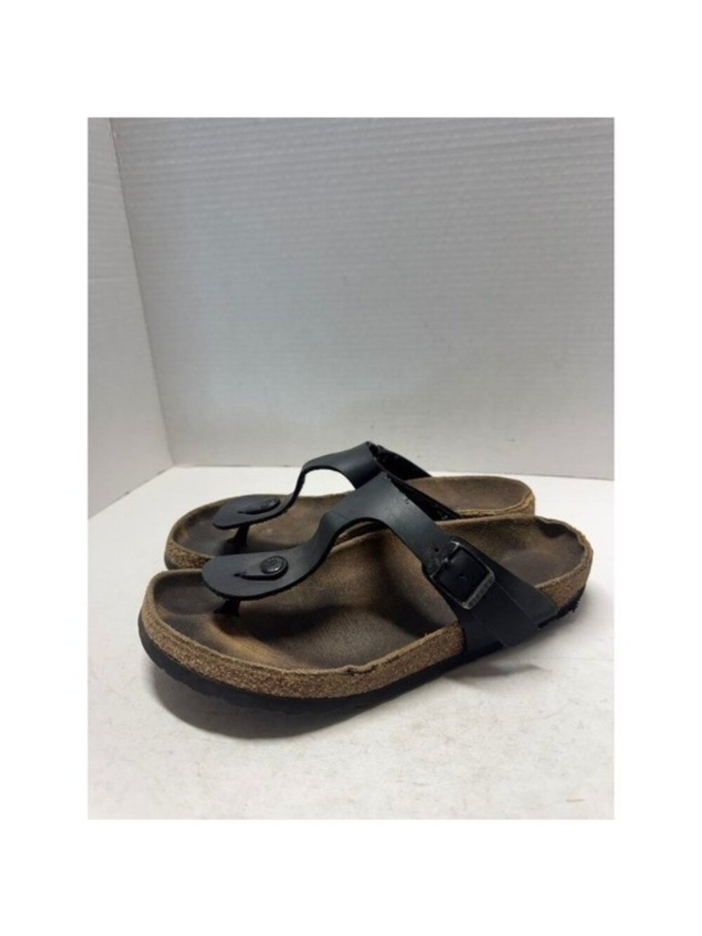 Birkenstock Gizeh Black Birko-Flor Thong Sandals Cork Footbed Womens 42 Women 11